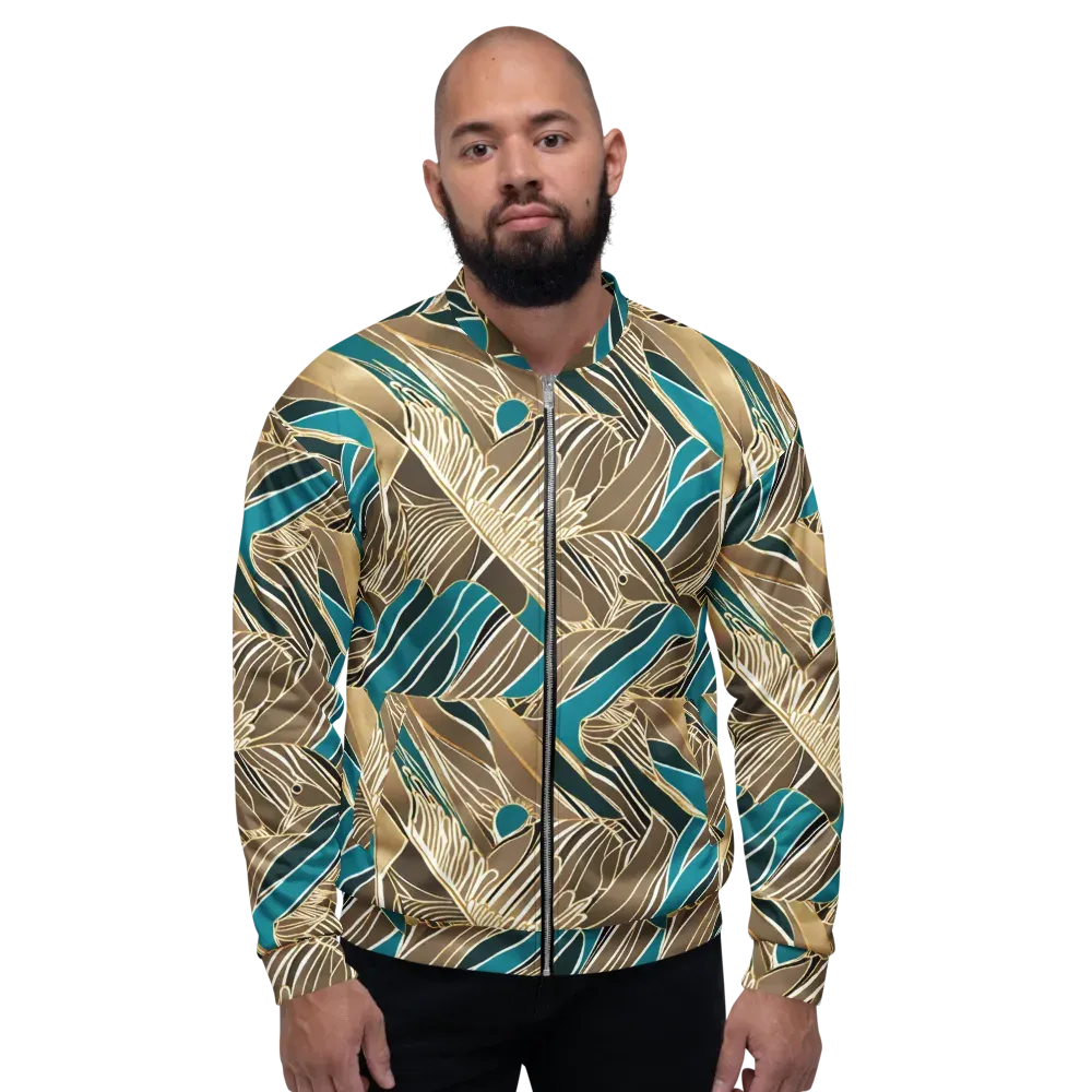 Gilded Frond on Bomber Jacket — Front