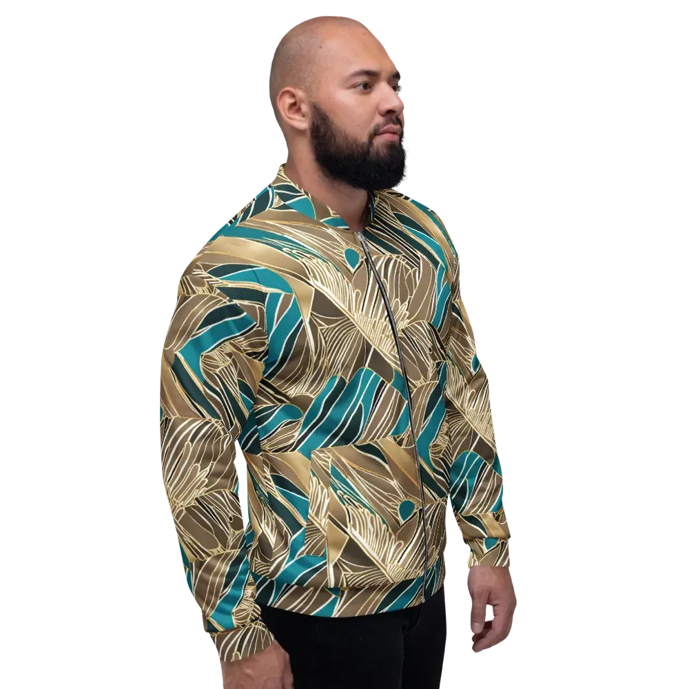 Gilded Frond on Bomber Jacket — Right