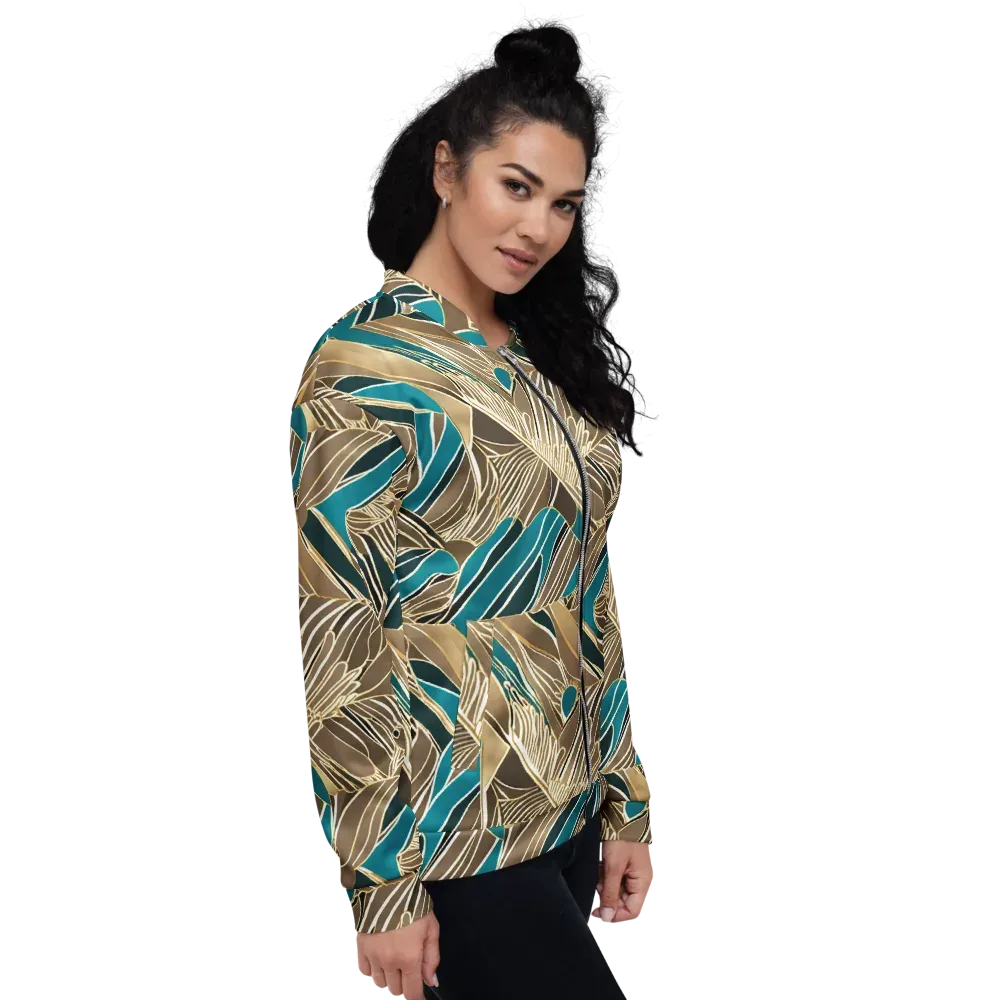 Gilded Frond on Bomber Jacket — Right