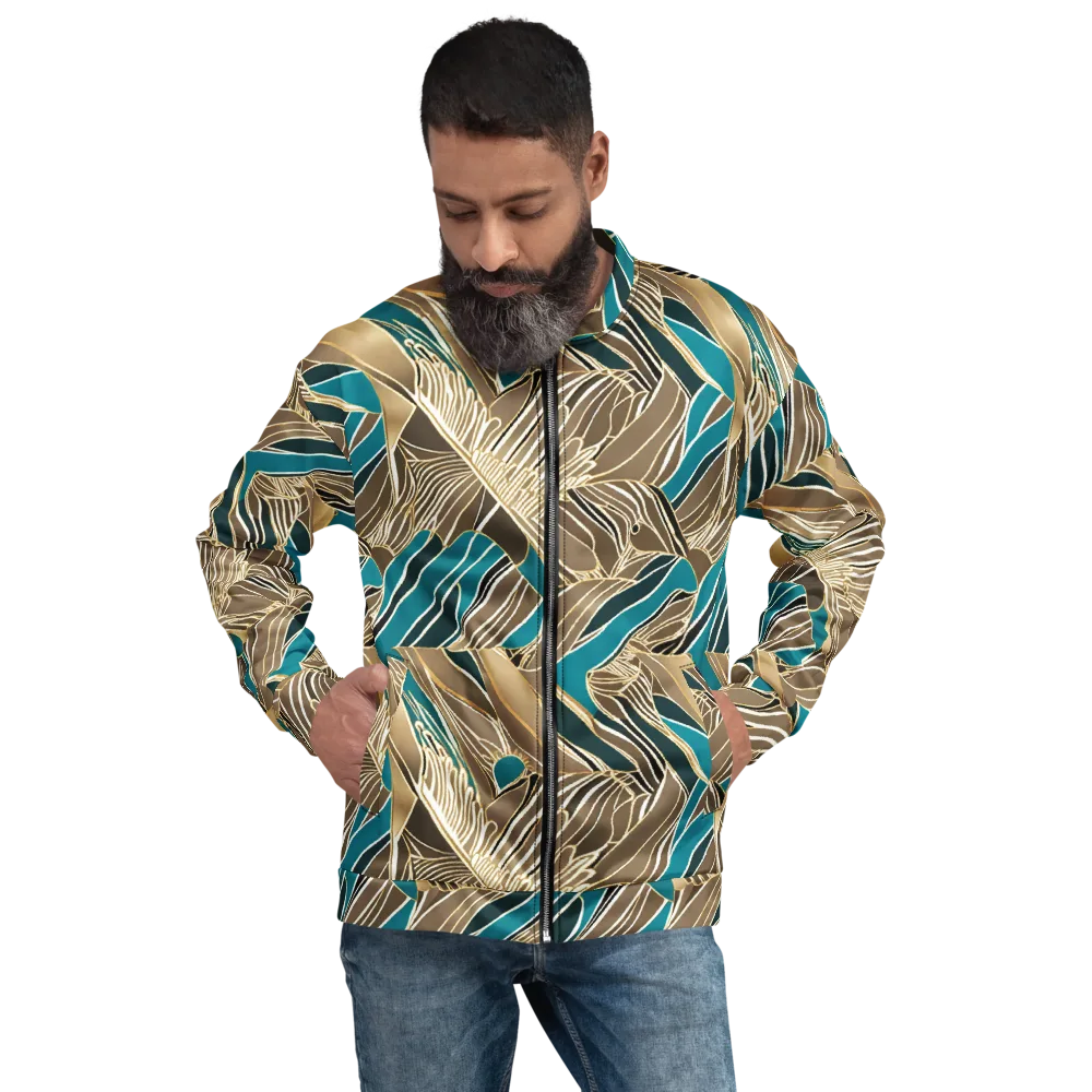 Gilded Frond on Bomber Jacket — Front