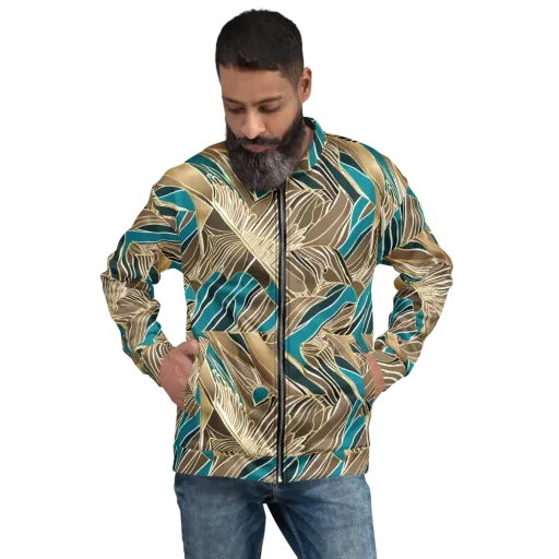 Gilded Frond on a Bomber Jacket