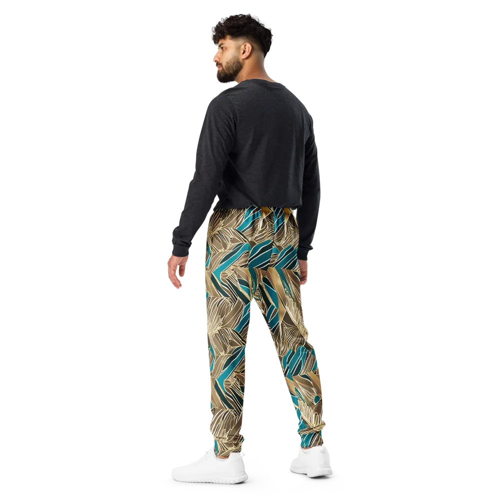 Gilded Frond on Men's Joggers — Back