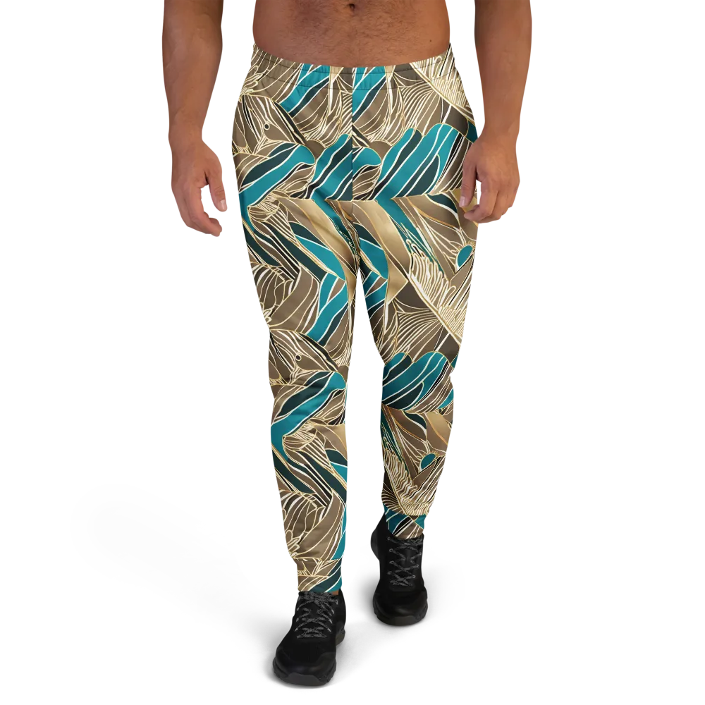 Gilded Frond on Men's Joggers — Front