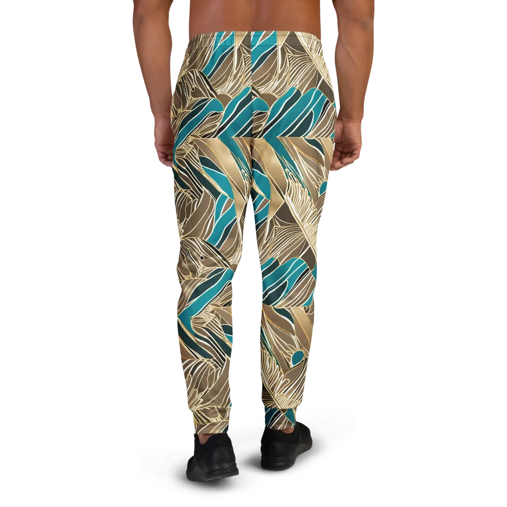 Gilded Frond on Men's Joggers — Back