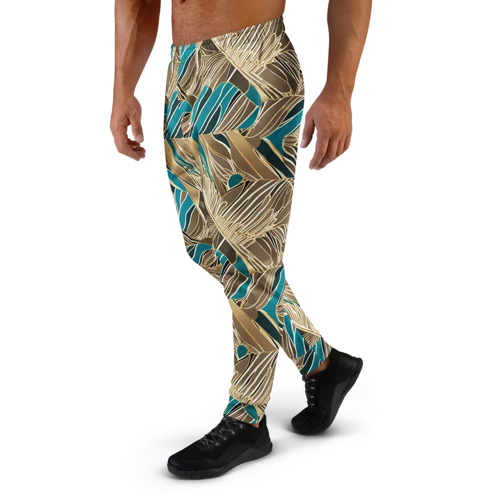 Gilded Frond on Men's Joggers — Left