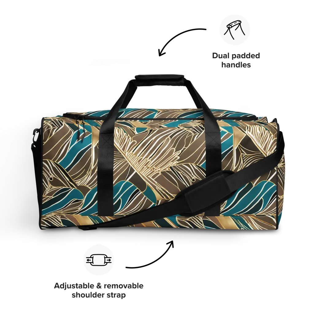 Gilded Frond on Duffle Bag — Front