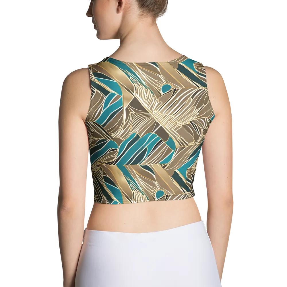 Gilded Frond on Crop Top — Back