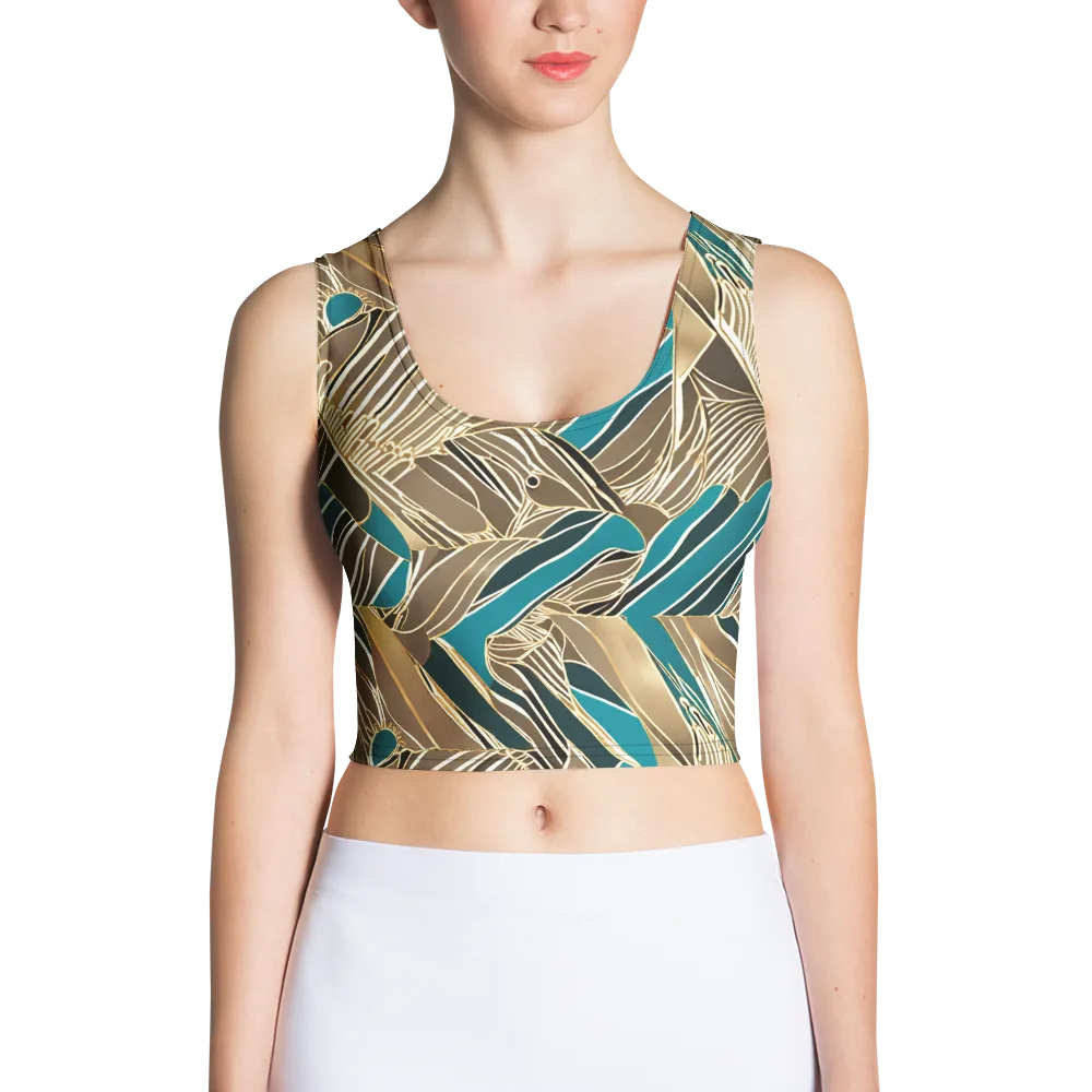 Gilded Frond on Crop Top — Front