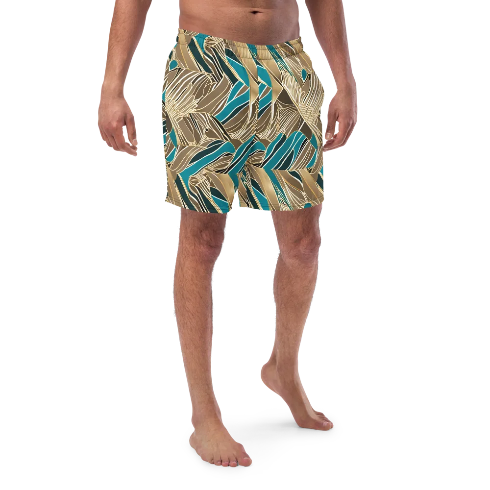 Gilded Frond on Swim Trunks — Front