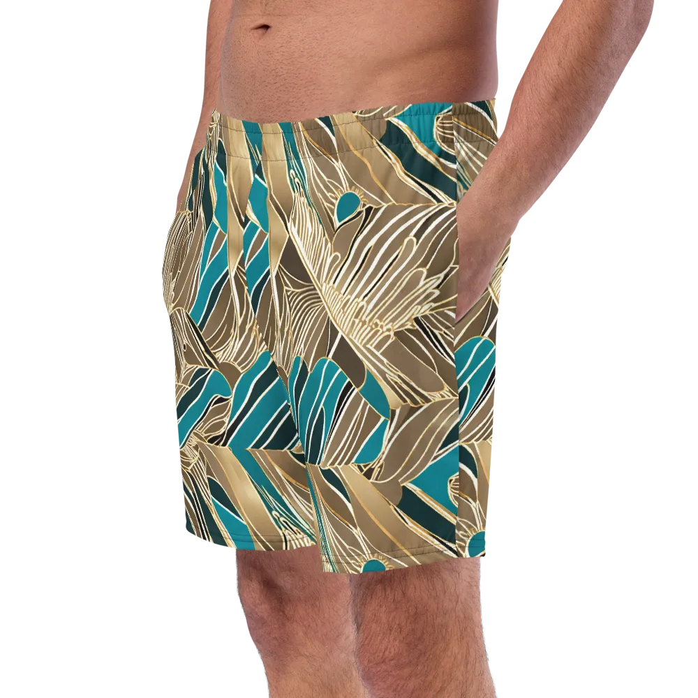 Gilded Frond on Swim Trunks — Left Front