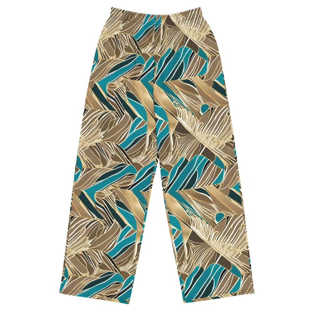 Gilded Frond on Wide-Leg Pants — Front
