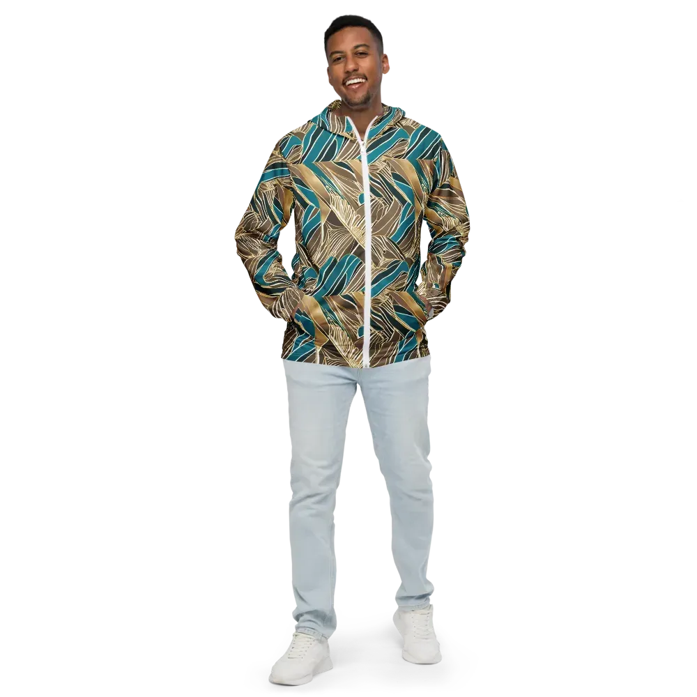 Gilded Frond on Men's Windbreaker — Front