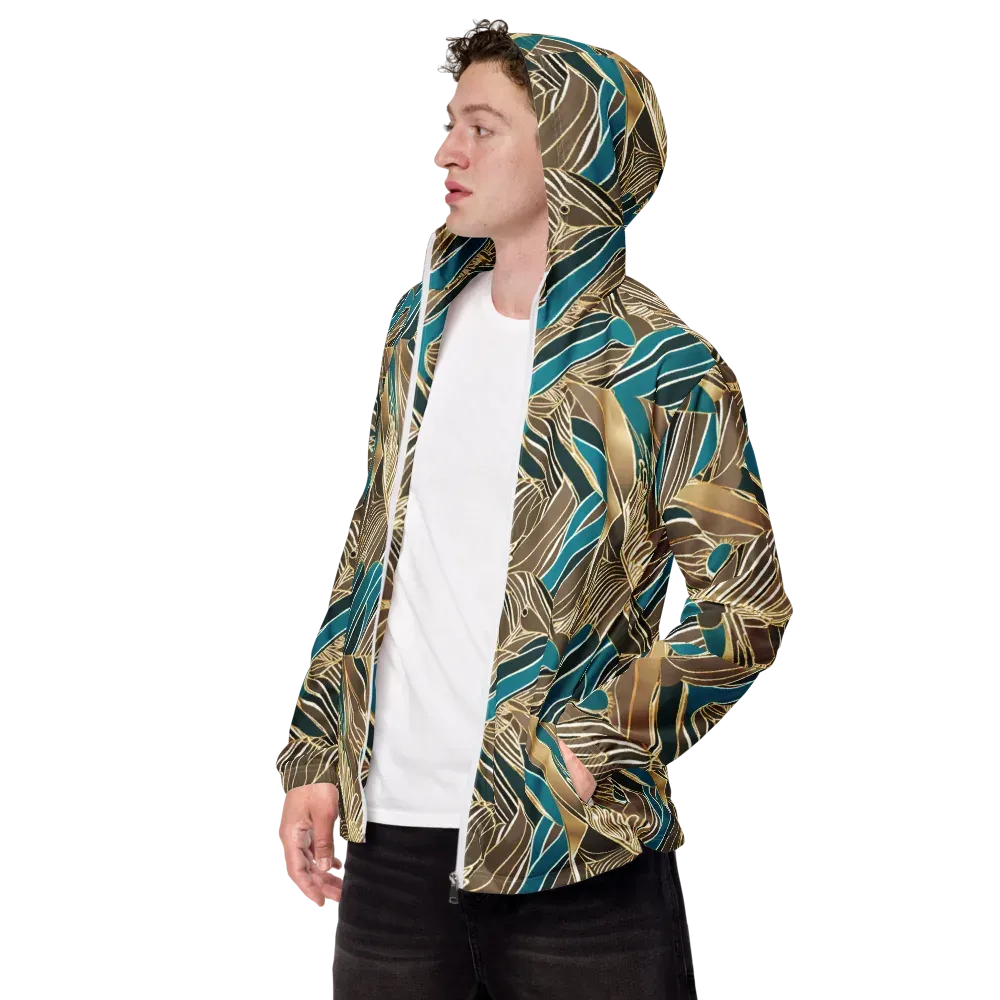 Gilded Frond on Men's Windbreaker — Left Front