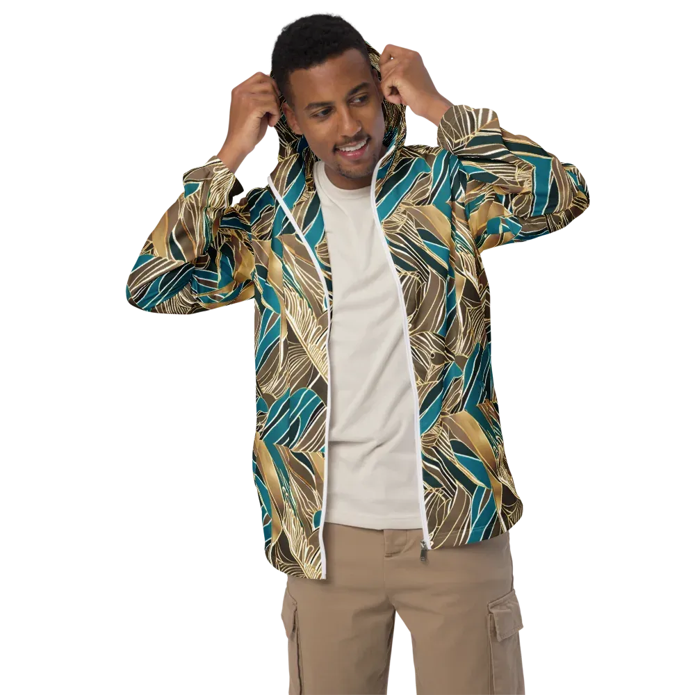 Gilded Frond on Men's Windbreaker — Front