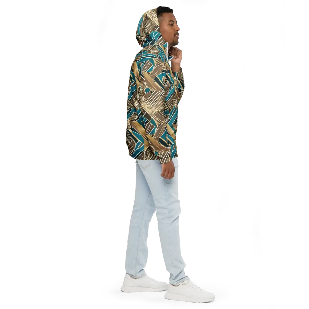Gilded Frond on Men's Windbreaker — Right
