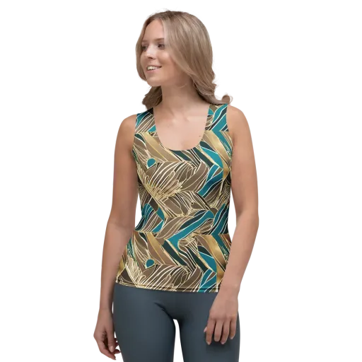 Gilded Frond on a Women's Tank Top