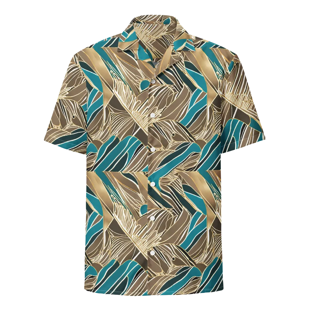Gilded Frond on Button Shirt — Front
