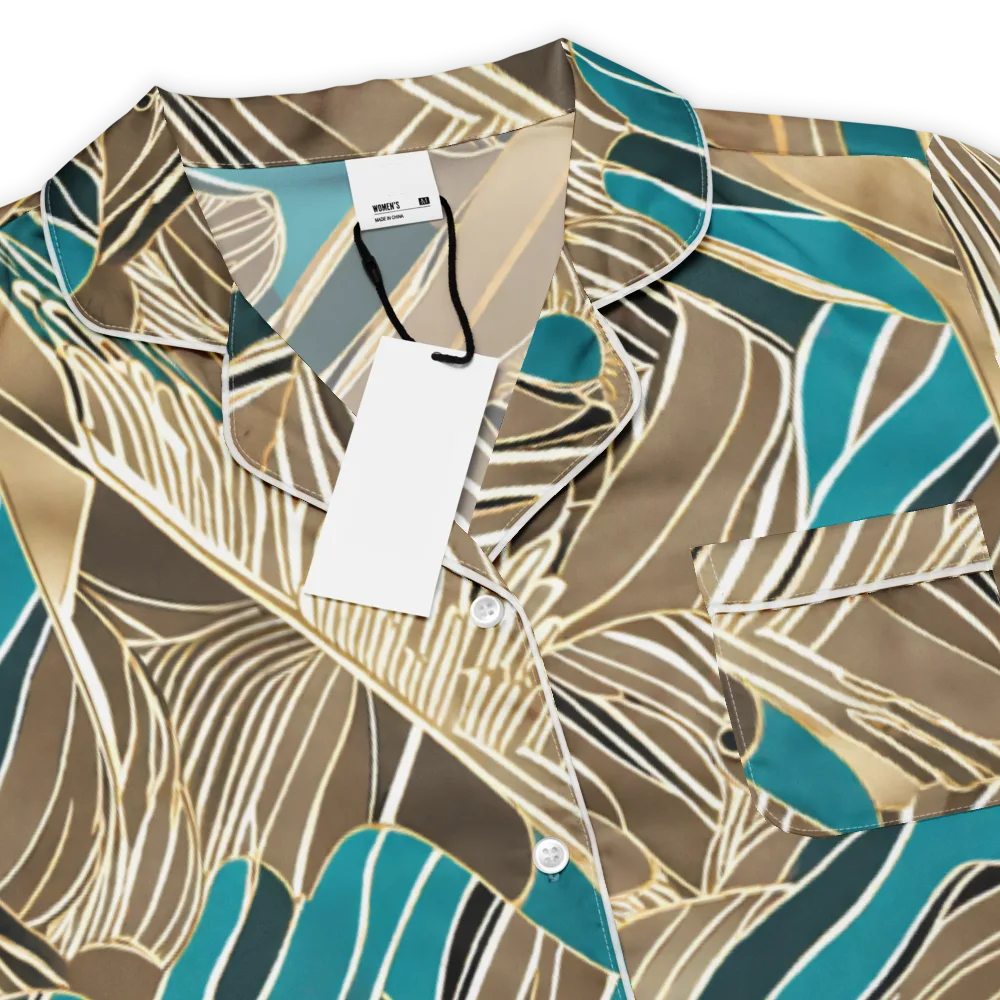 Gilded Frond on Women's Short Sleeve Pajama Top — Product details
