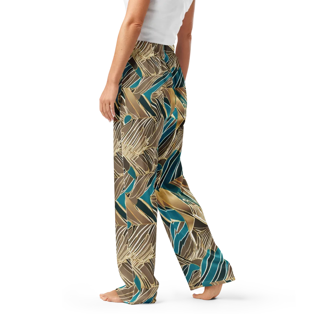Gilded Frond on Women's Pajama Pants — Left