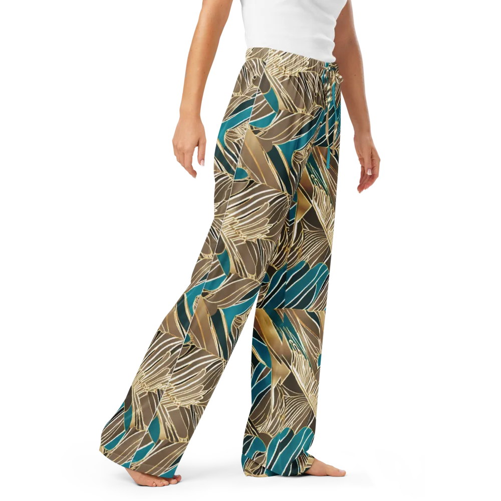 Gilded Frond on Women's Pajama Pants — Right Front