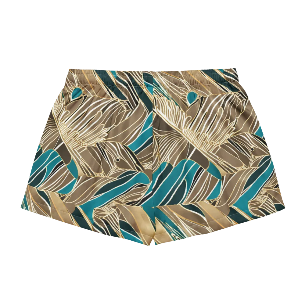Gilded Frond on Women's Pajama Shorts — Back