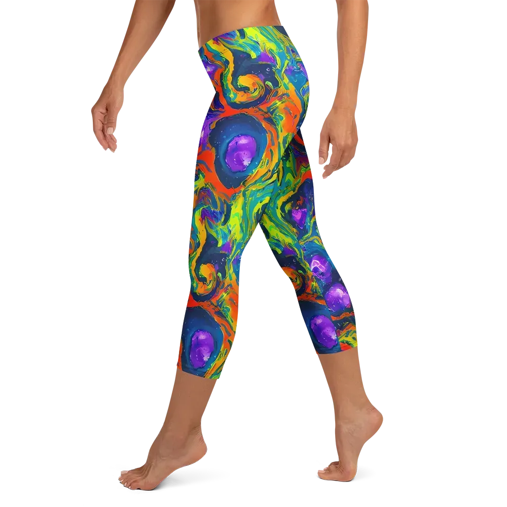 Infinite Color on Capri Leggings — Left