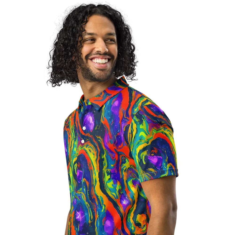 Infinite Color on Men's Slim Fit Polo Shirt — Left Front