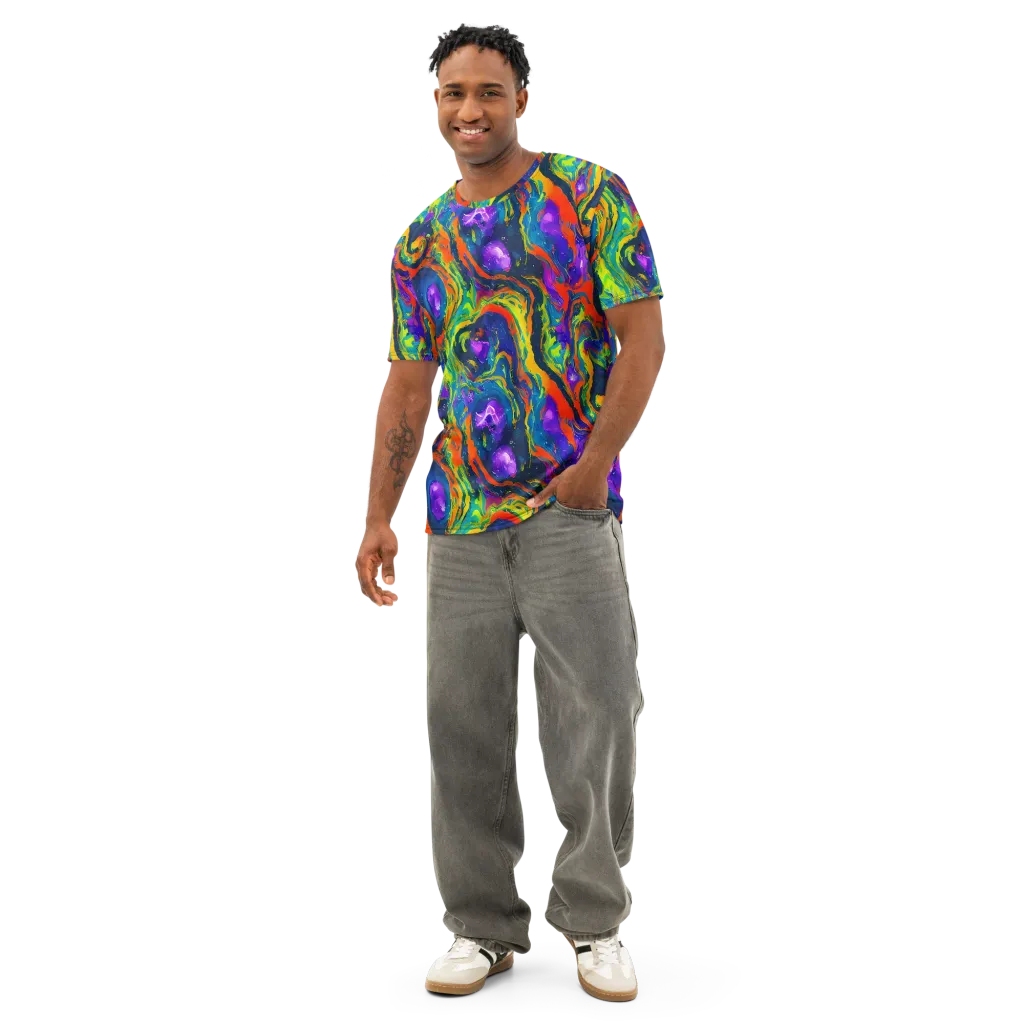 Infinite Color on Men's Cotton Crew Neck T-Shirt — Front
