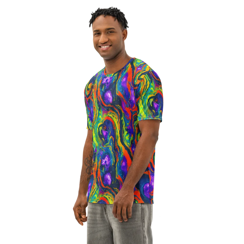 Infinite Color on Men's Cotton Crew Neck T-Shirt — Left Front