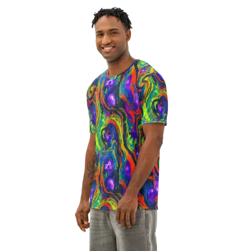 Infinite Color on a Men's Cotton Crew Neck T-Shirt