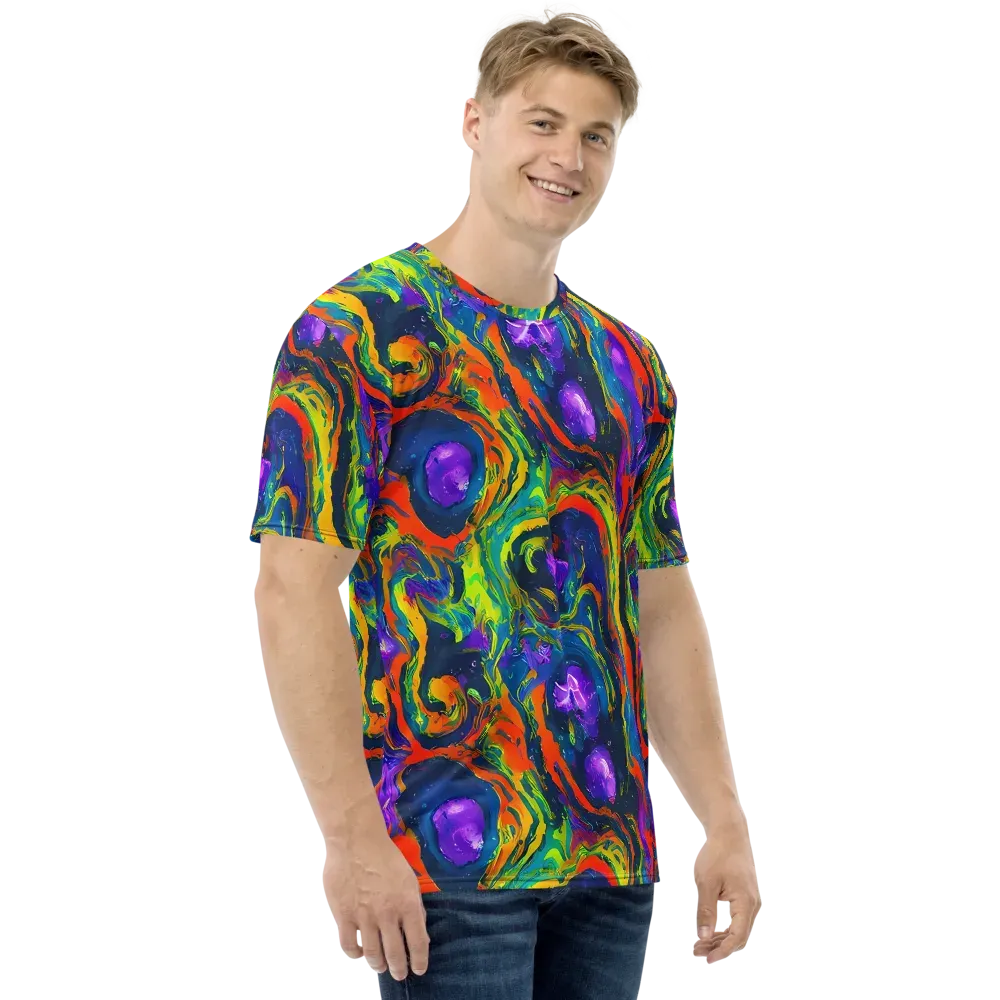 Infinite Color on Men's Crew Neck T-Shirt — Right