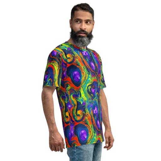Infinite Color on a Men's Crew Neck T-Shirt