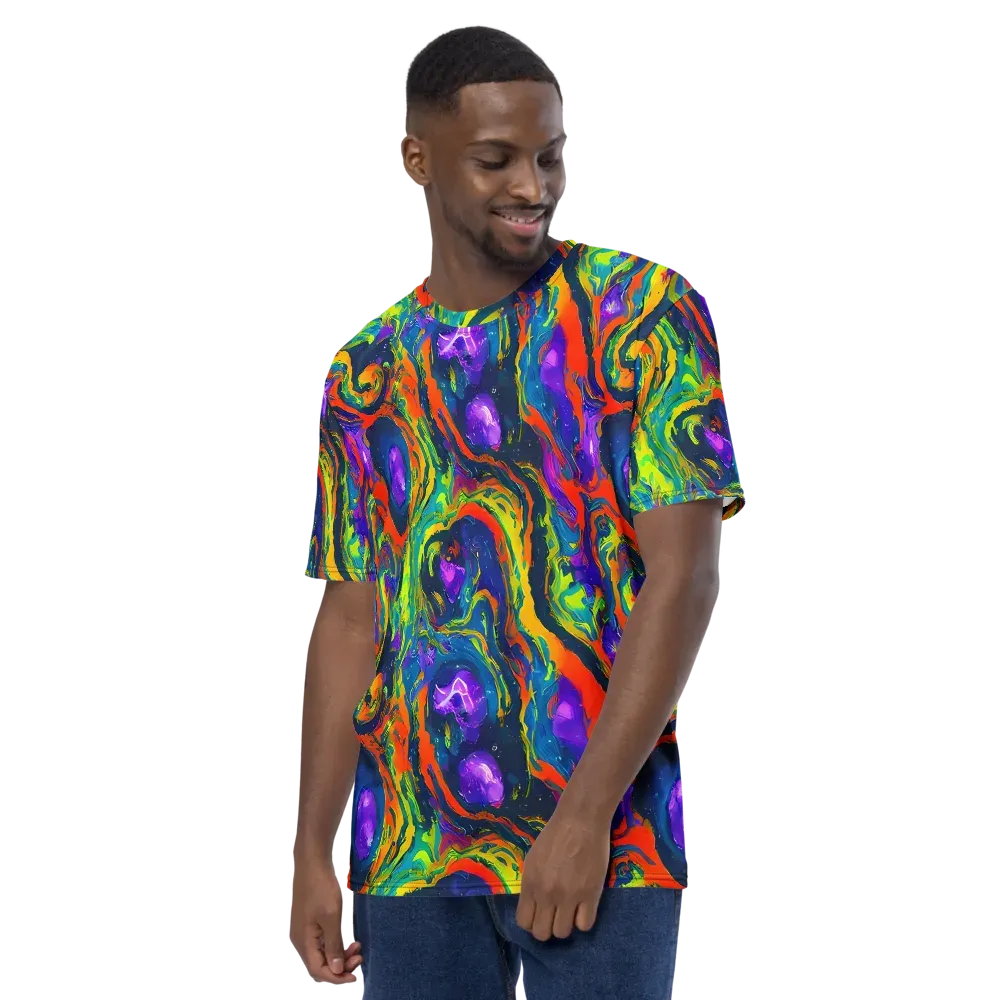 Infinite Color on Men's Crew Neck T-Shirt — Left