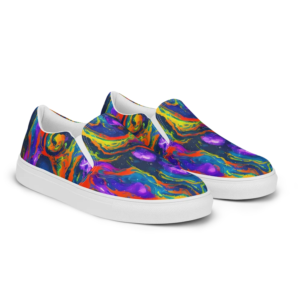 Infinite Color on Men's Slip-On Canvas Shoes — Right Front