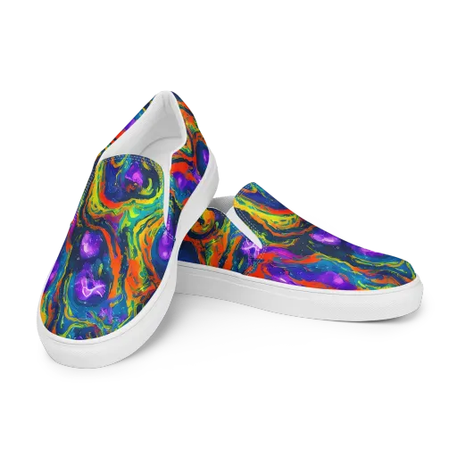 Infinite Color on a Women's Slip-On Canvas Shoes