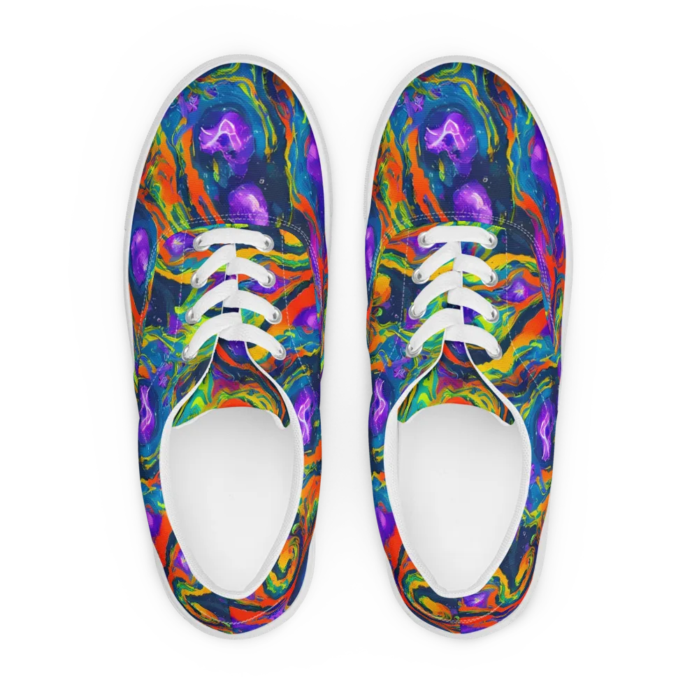 Infinite Color on Men's Lace-Up Canvas Shoes — Front