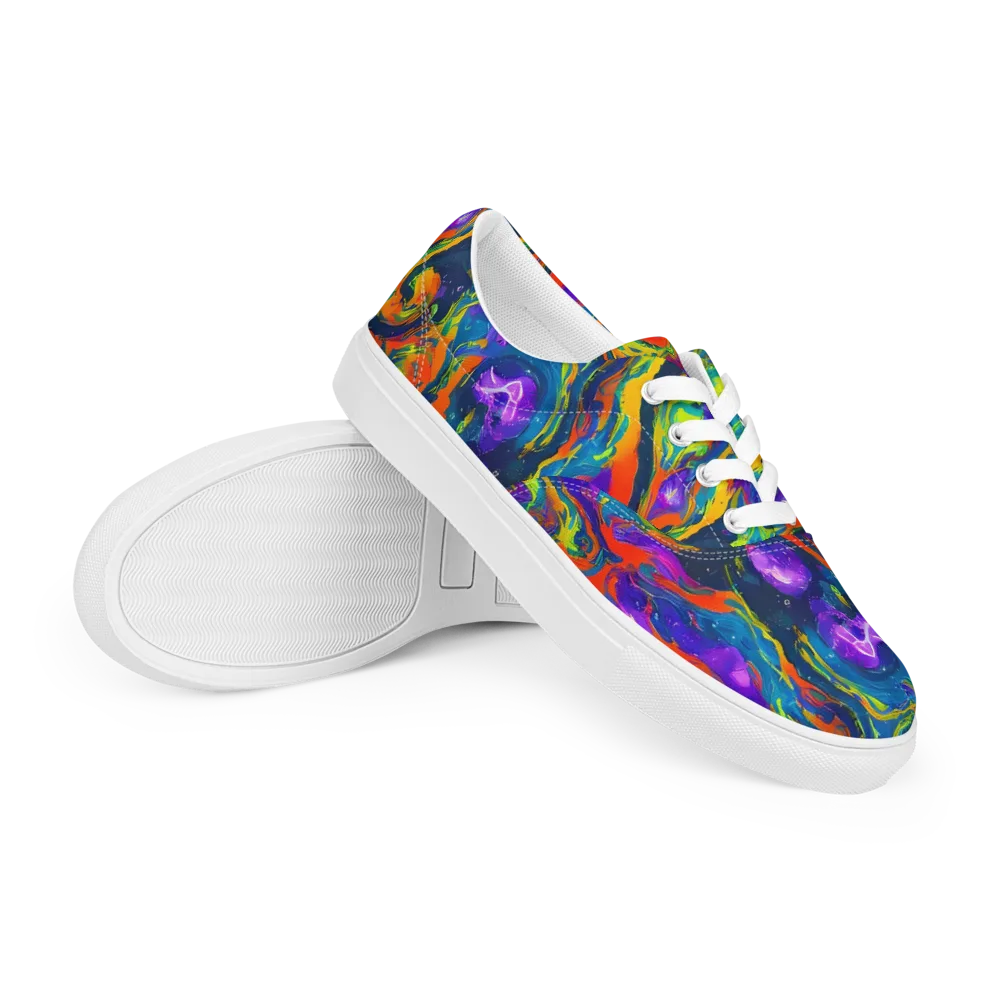 Infinite Color on Men's Lace-Up Canvas Shoes — Right Front