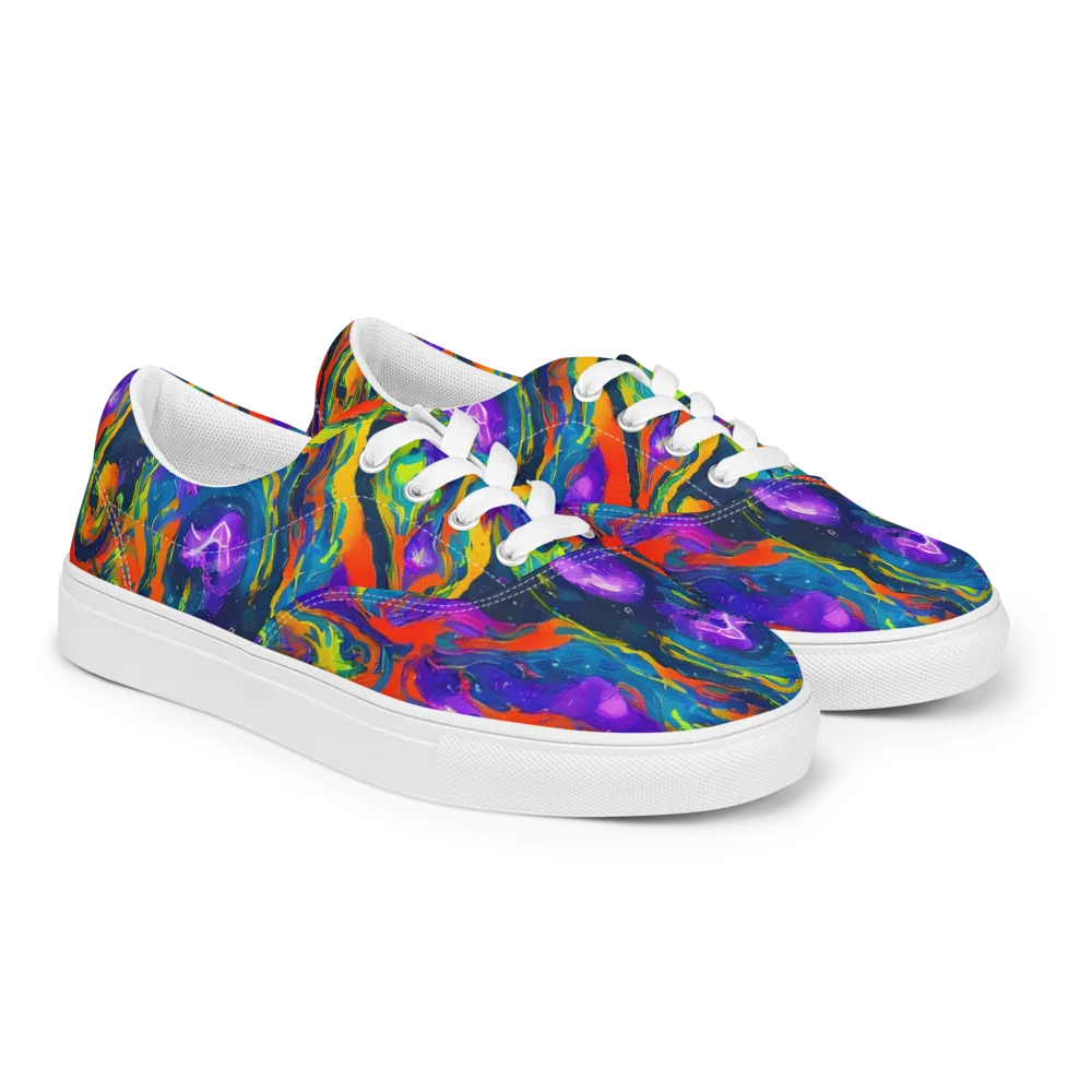 Infinite Color on Men's Lace-Up Canvas Shoes — Right Front