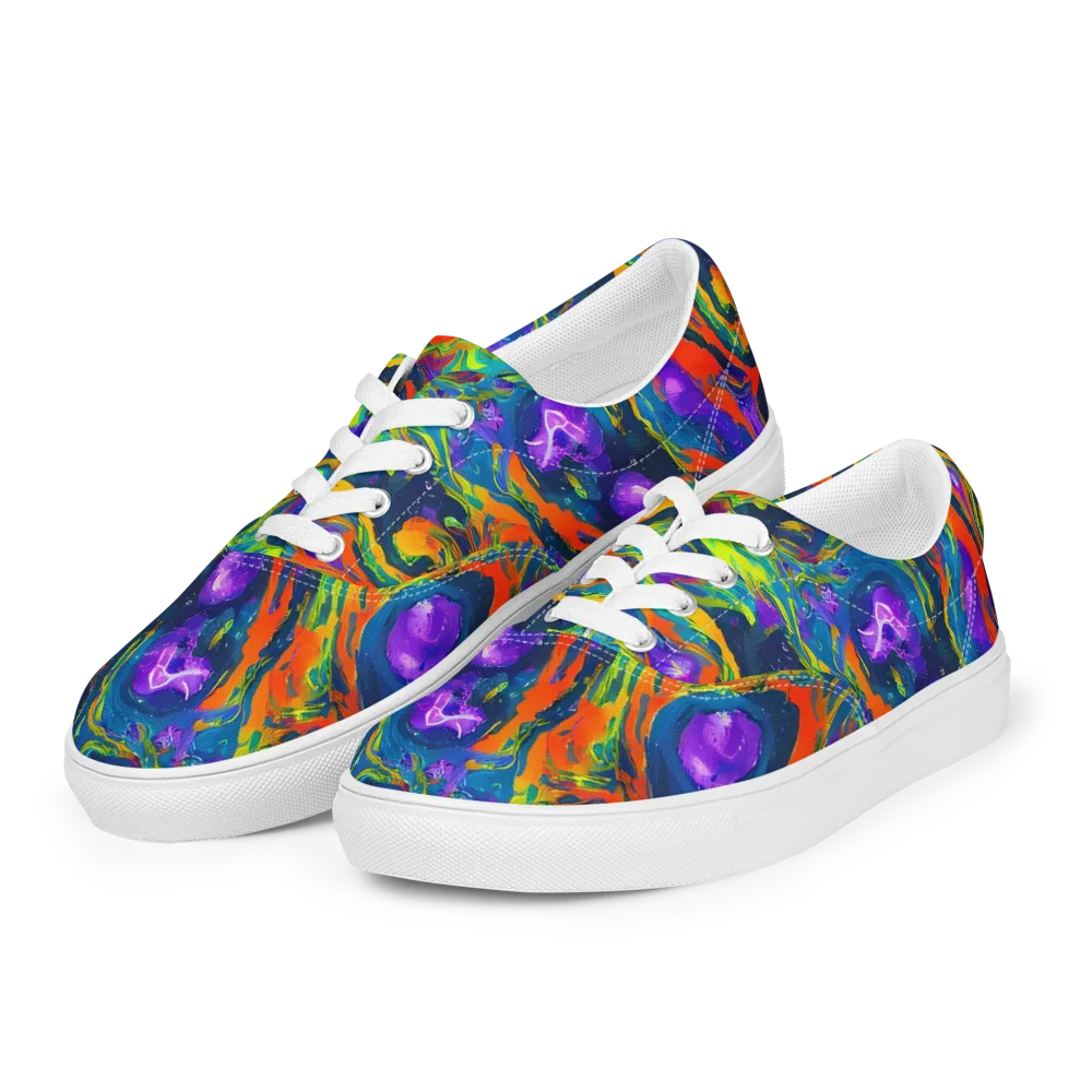 Infinite Color on Men's Lace-Up Canvas Shoes — Left Front
