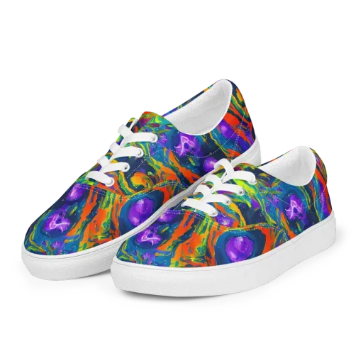 Infinite Color on a Men's Lace-Up Canvas Shoes