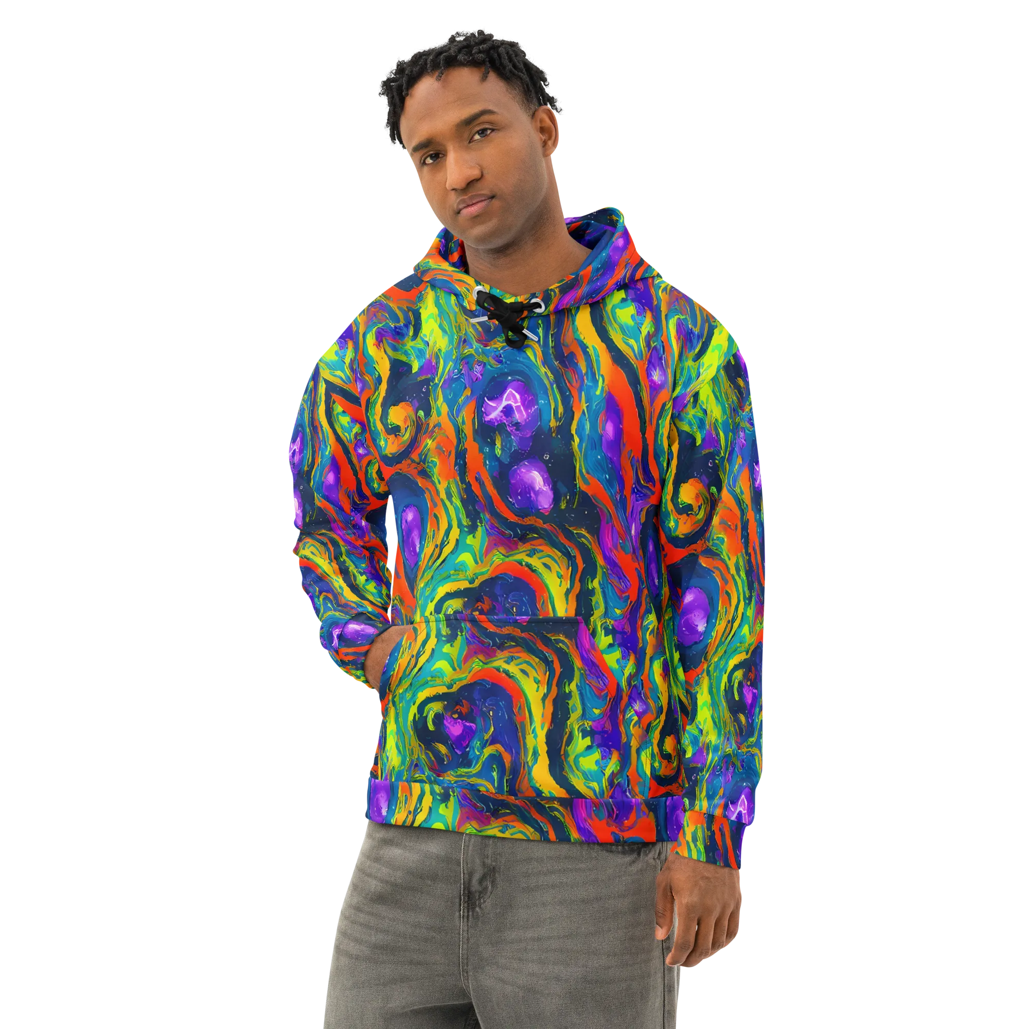 Infinite Color on Cotton Hoodie — Left Front