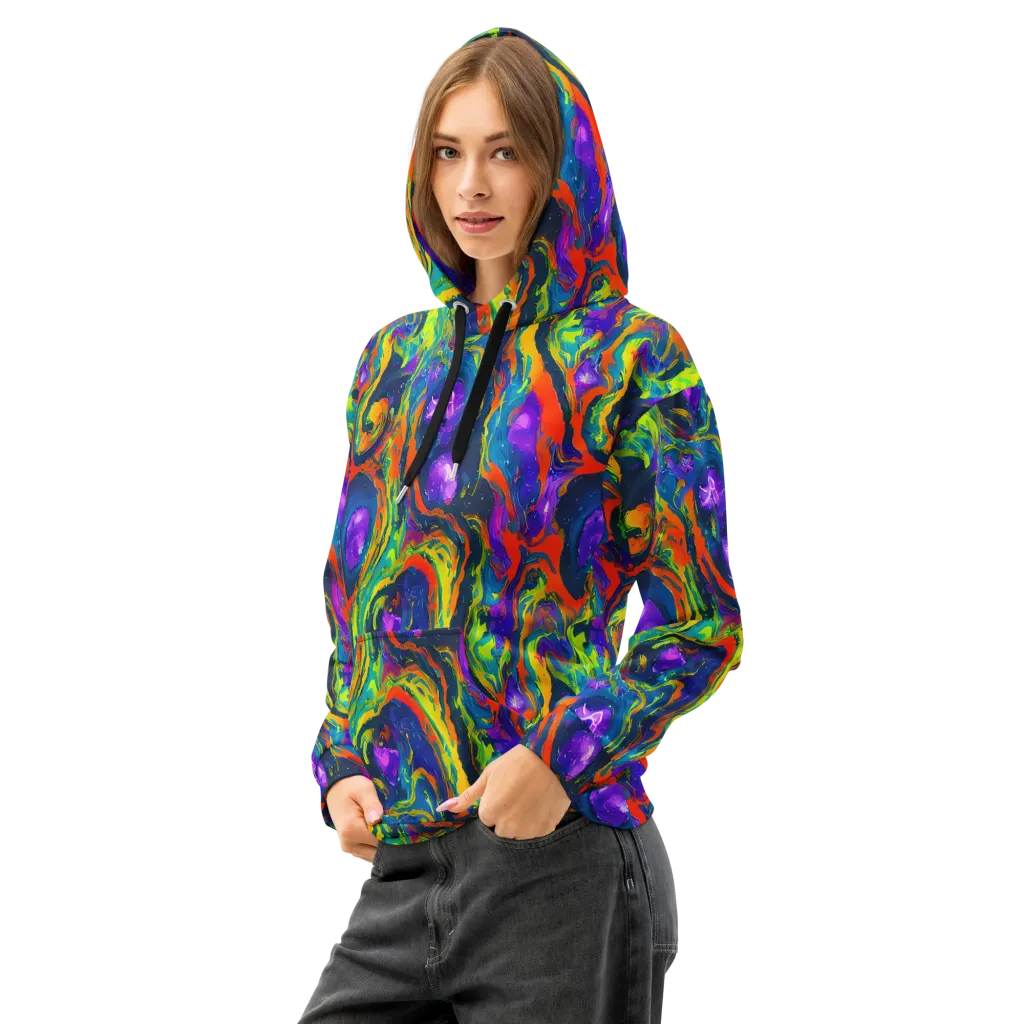 Infinite Color on Cotton Hoodie — Left Front