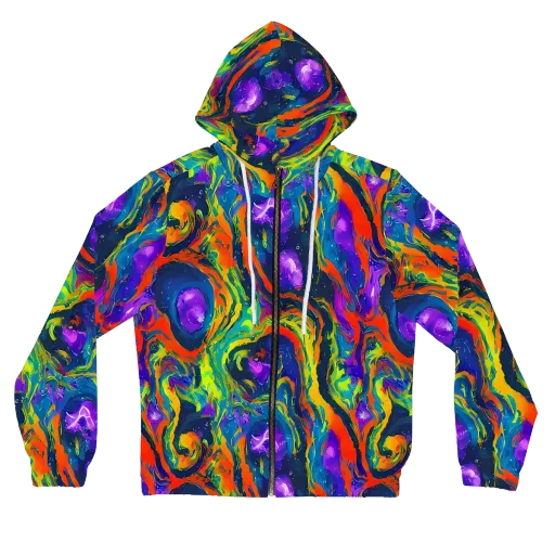 Infinite Color on a Women's Full-Zip Hoodie