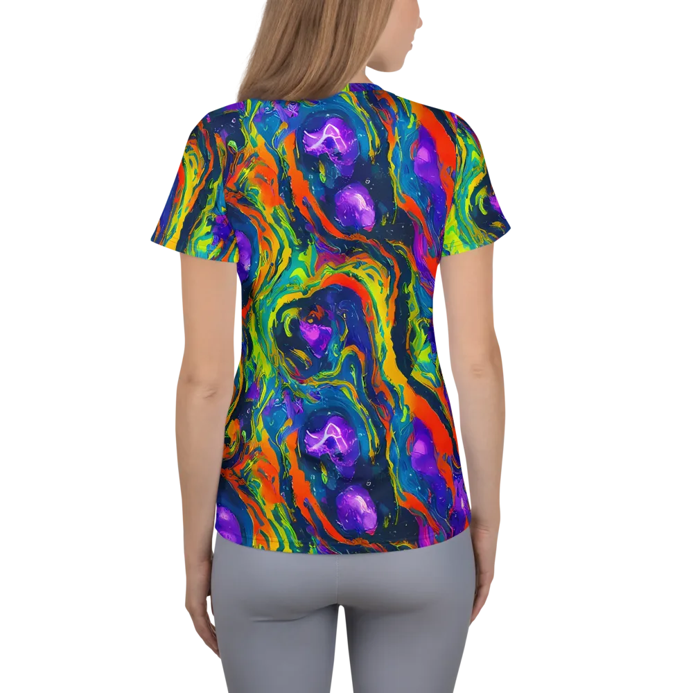 Infinite Color on Women's Athletic T-Shirt — Back