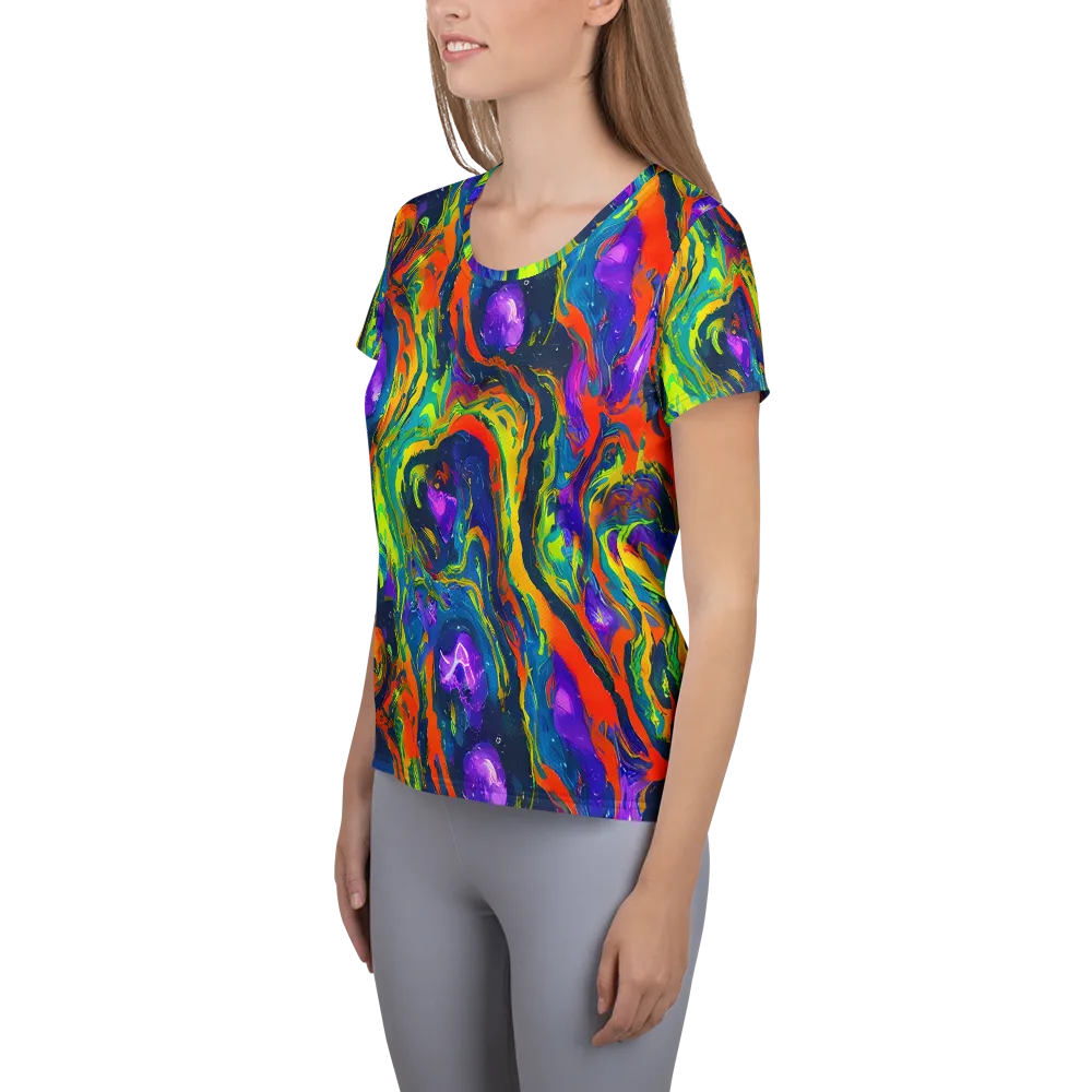 Infinite Color on Women's Athletic T-Shirt — Left