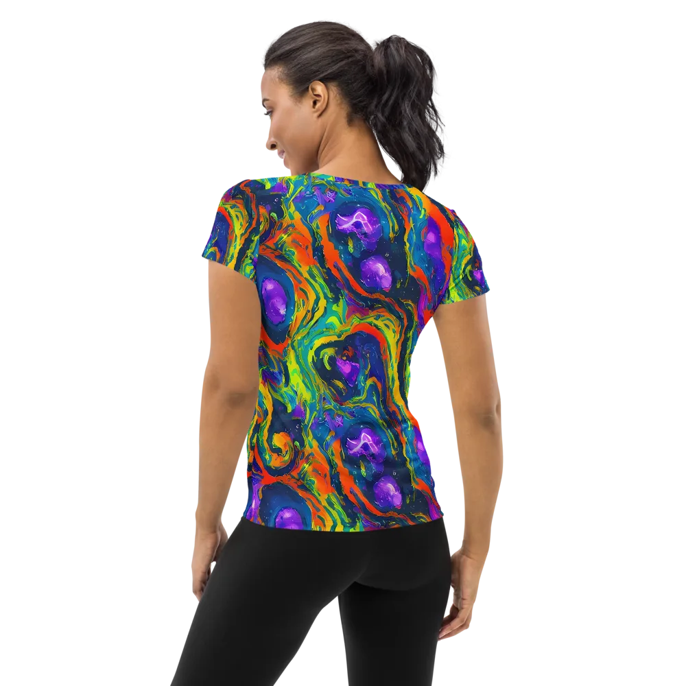 Infinite Color on Women's Athletic T-Shirt — Back