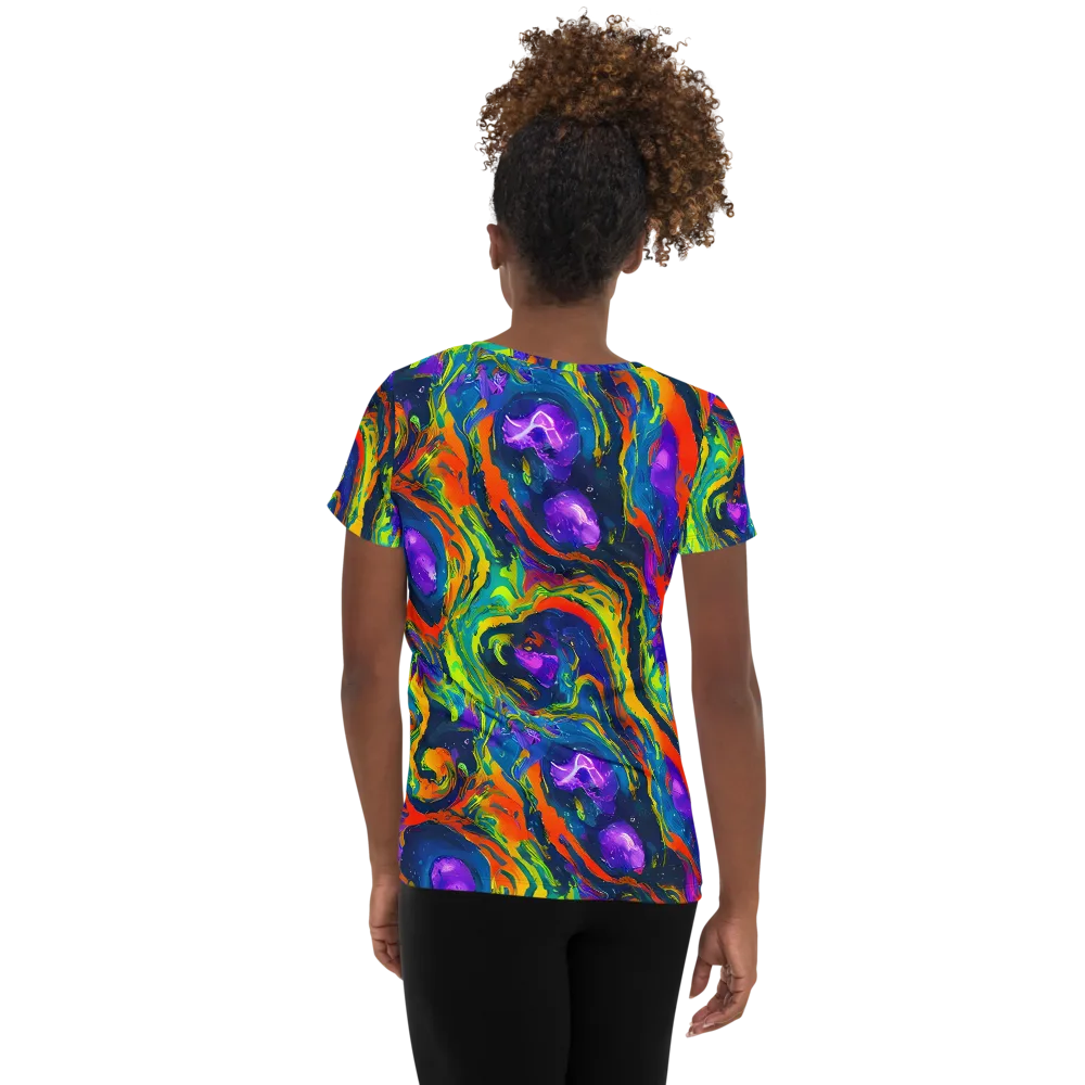 Infinite Color on Women's Athletic T-Shirt — Back