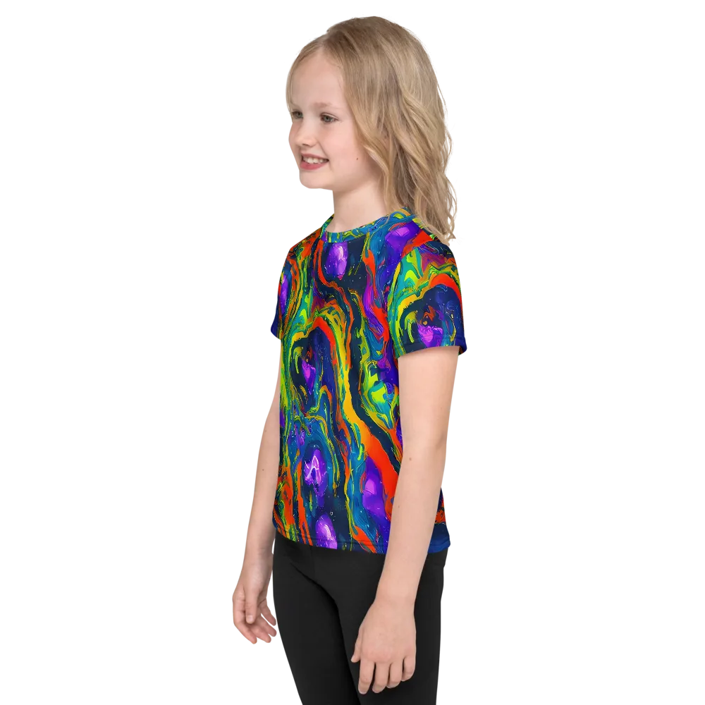 Infinite Color on Kids Crew Neck T-Shirt — Left