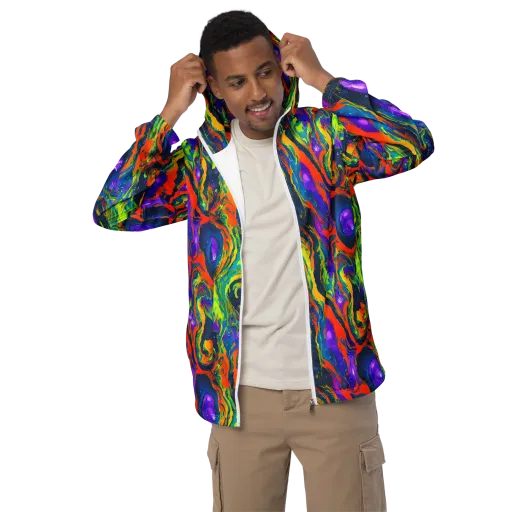 Infinite Color on a Men's Windbreaker