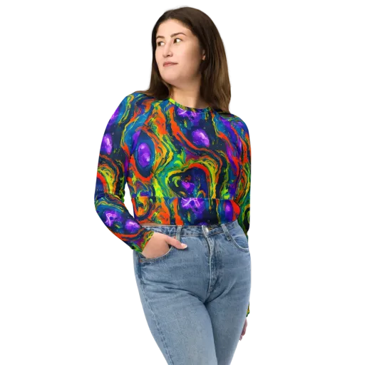 Infinite Color on a Long Sleeve Crop Top